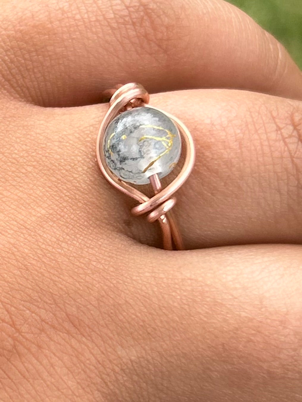 Orbit Wire Wrapped Copper Ring Style Peace & Serenity