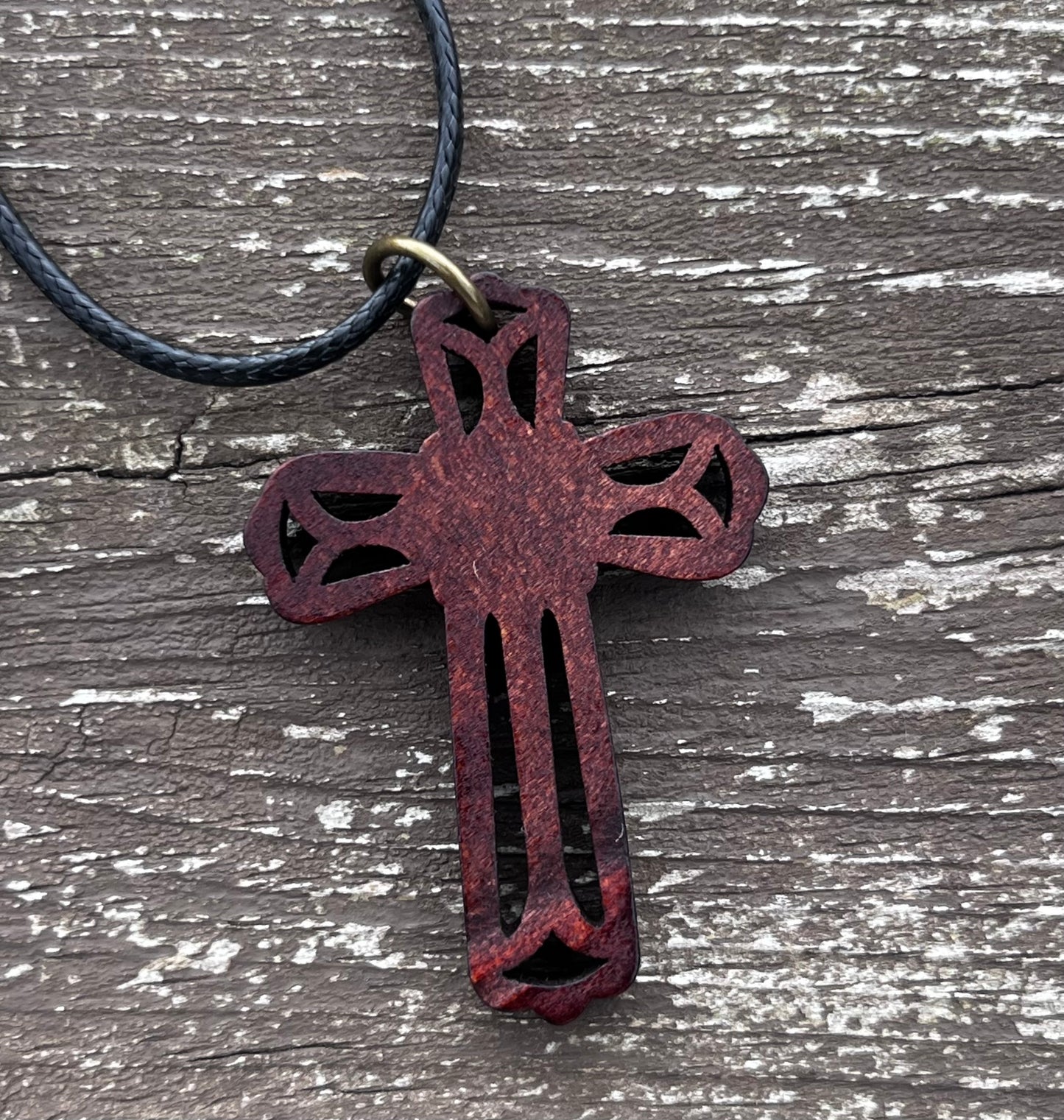 Wooden Cross Necklace