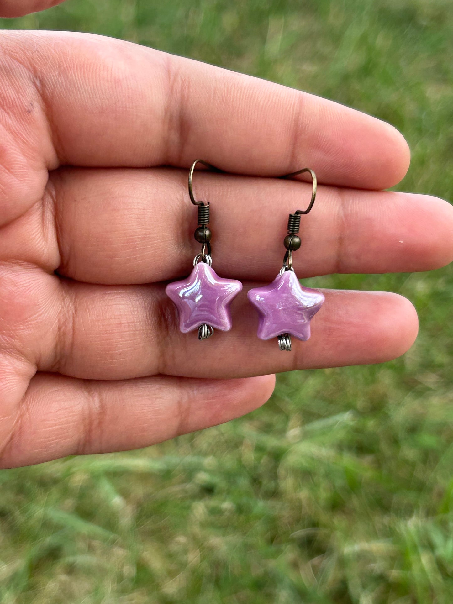 Purple Star Child Earrings