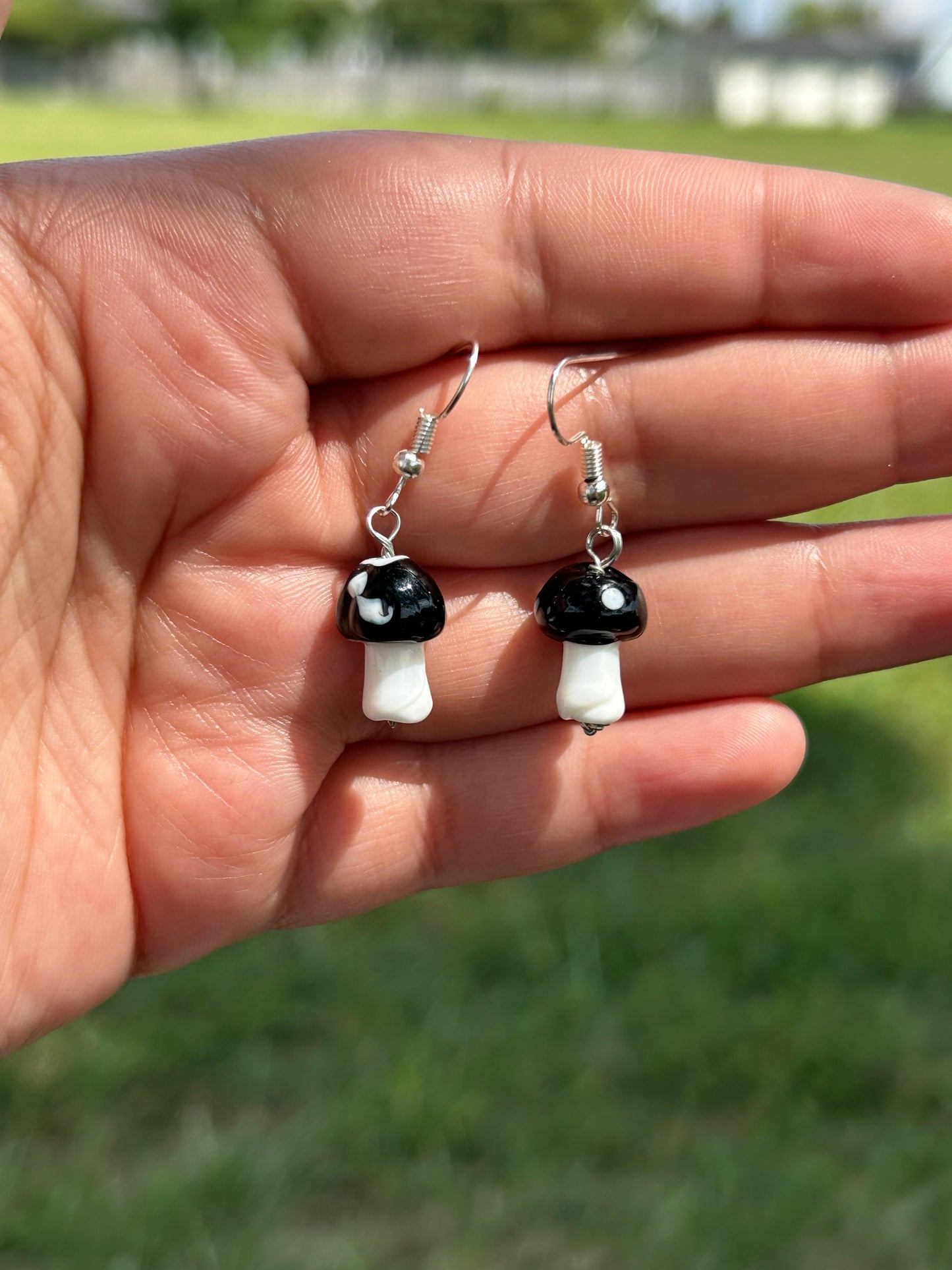 Black Shroomie Earrings