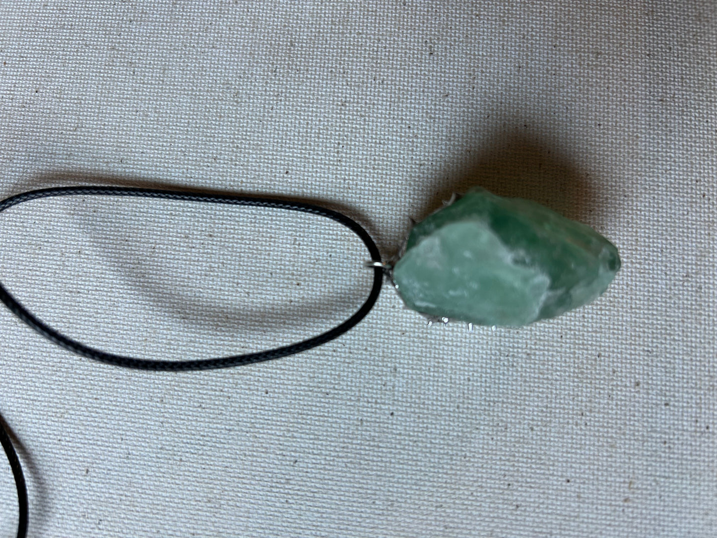 Hand Soldered Raw Green Fluorite Necklace