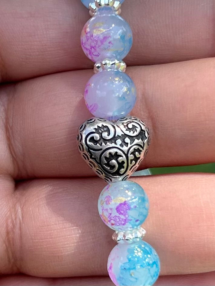 Arcane Heart Style Kissed Glass Bracelet