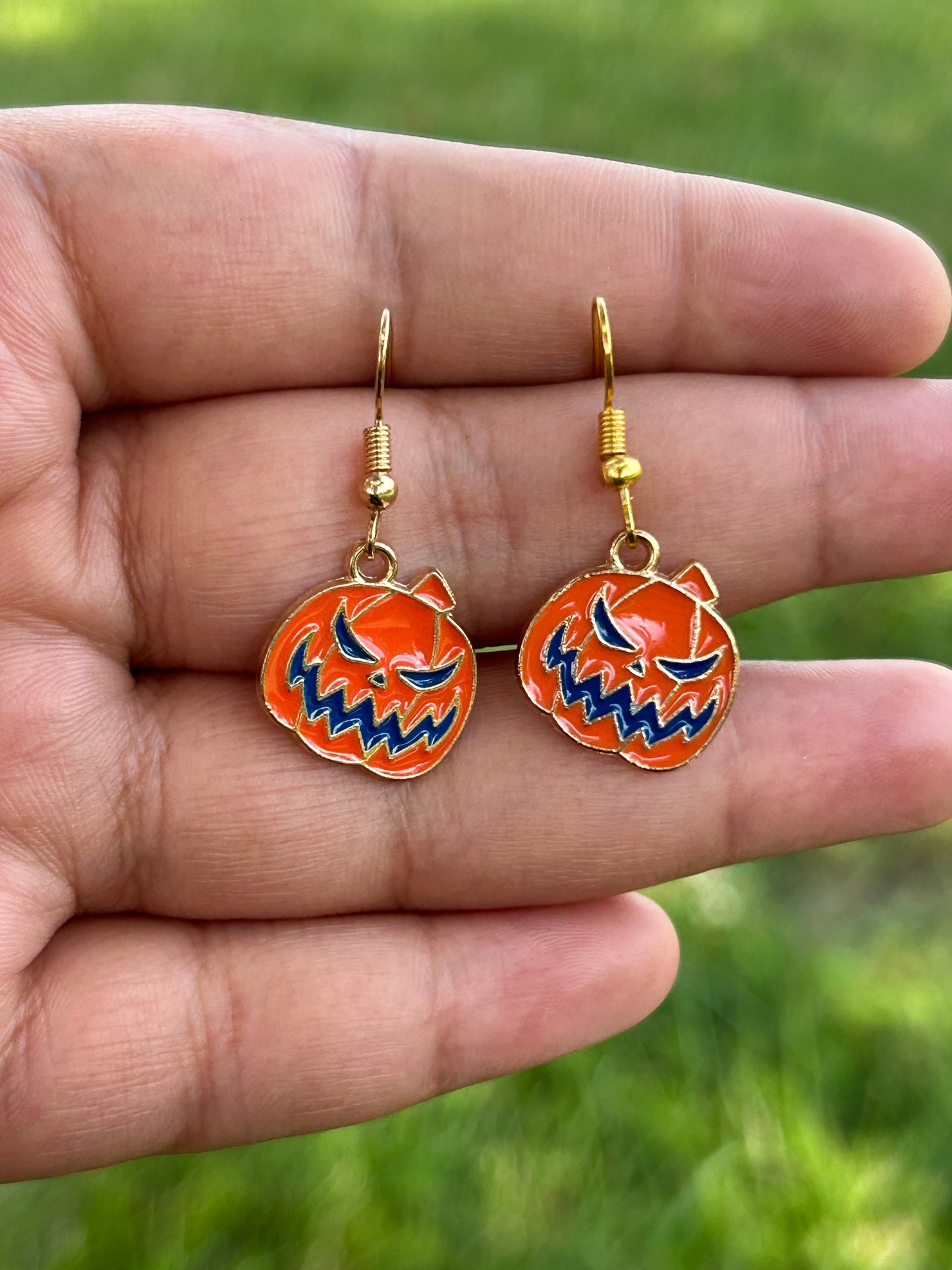 Spooky Jack O Lantern Earrings
