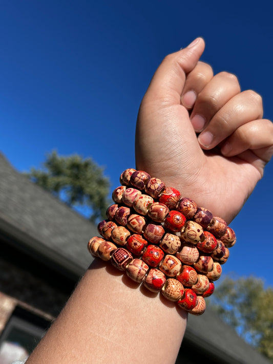 Assorted Wooden Painted Bracelets