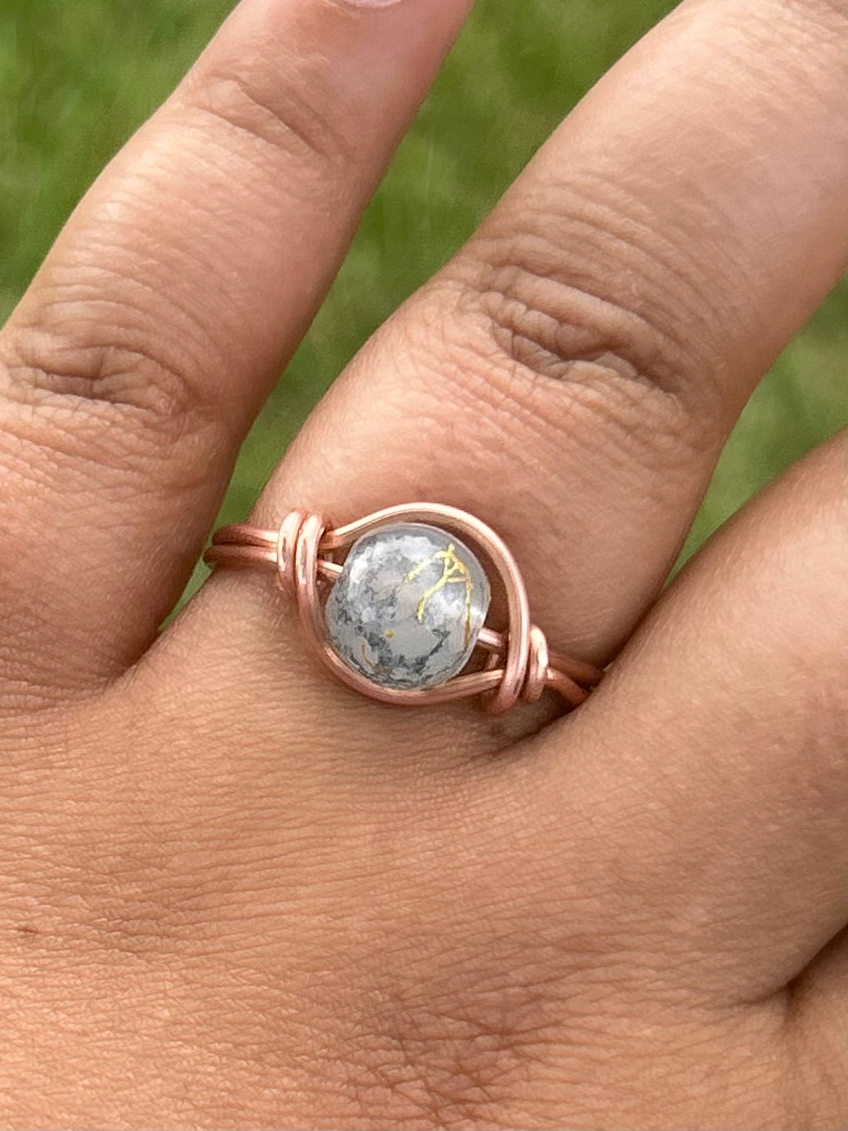 Orbit Wire Wrapped Copper Ring Style Peace & Serenity