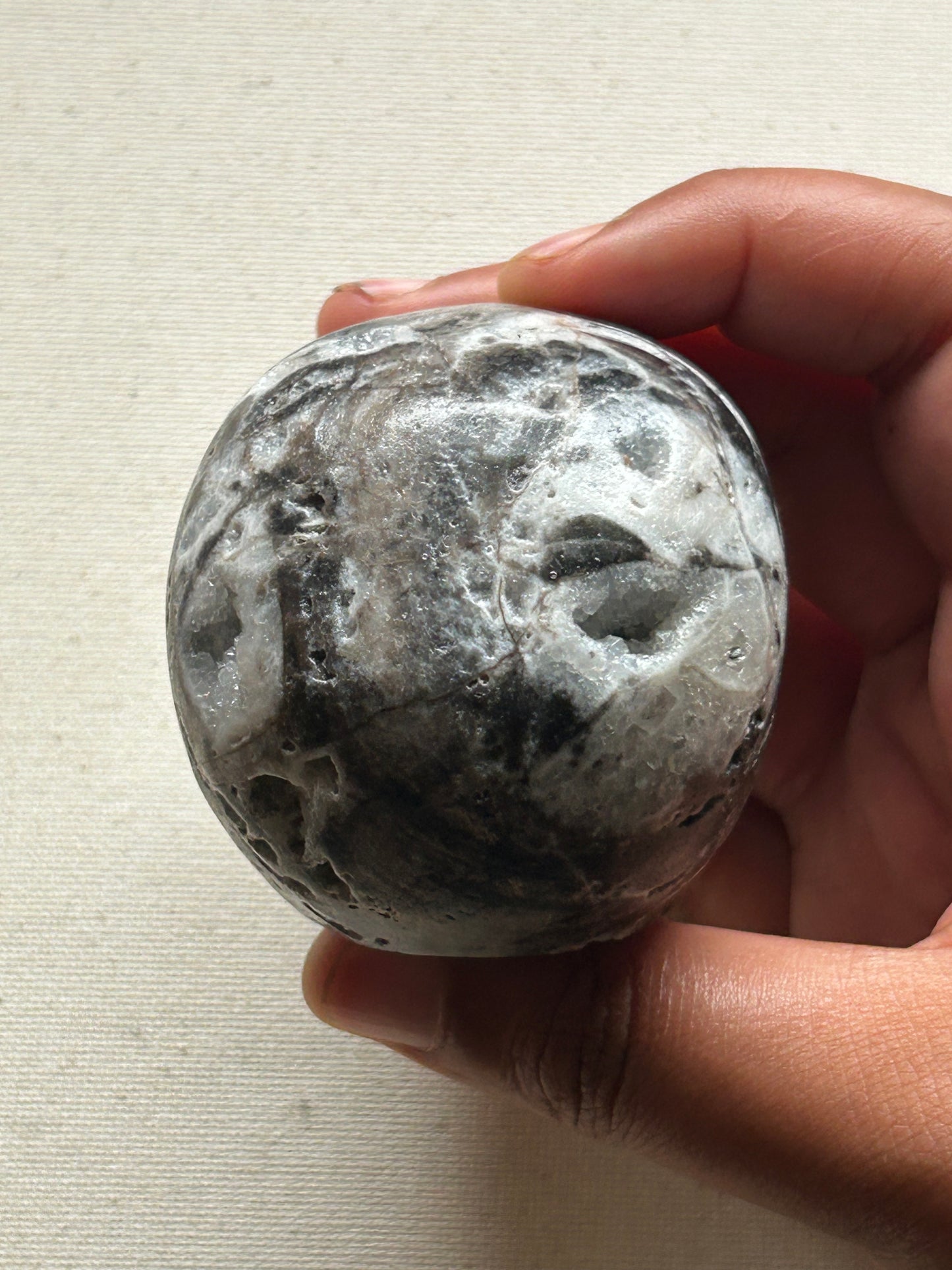 Druzy Agate Skull