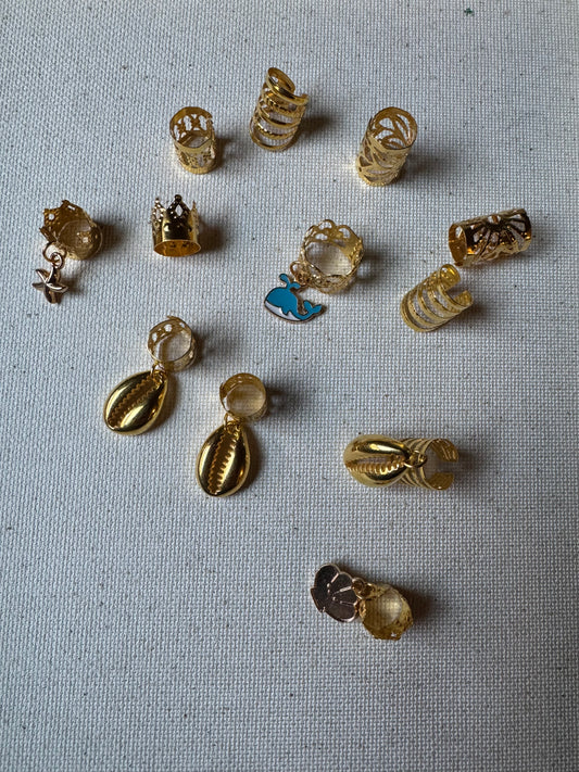 Golden Ocean Hair Charms