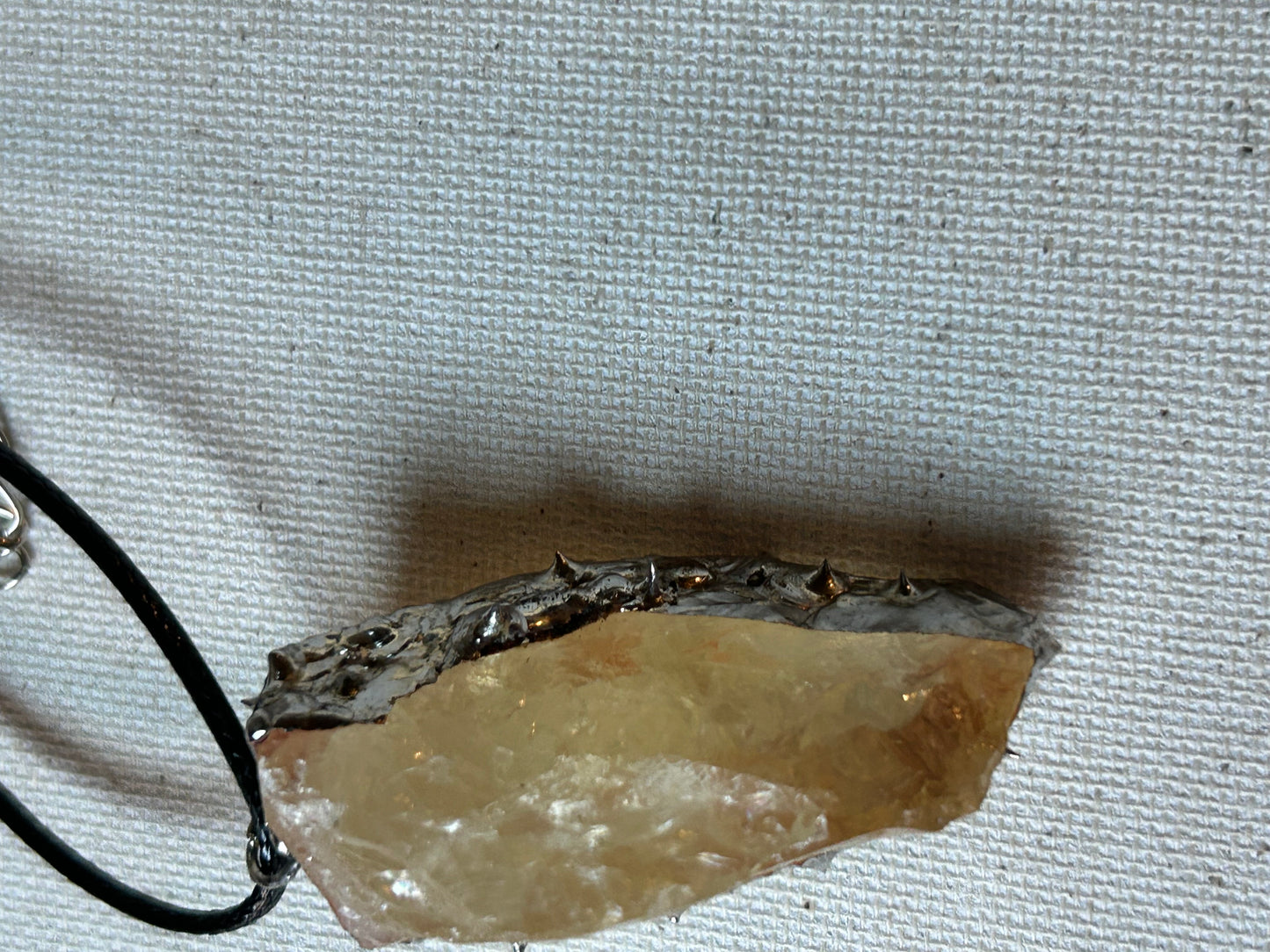 Hand Soldered Raw Citrine Necklace