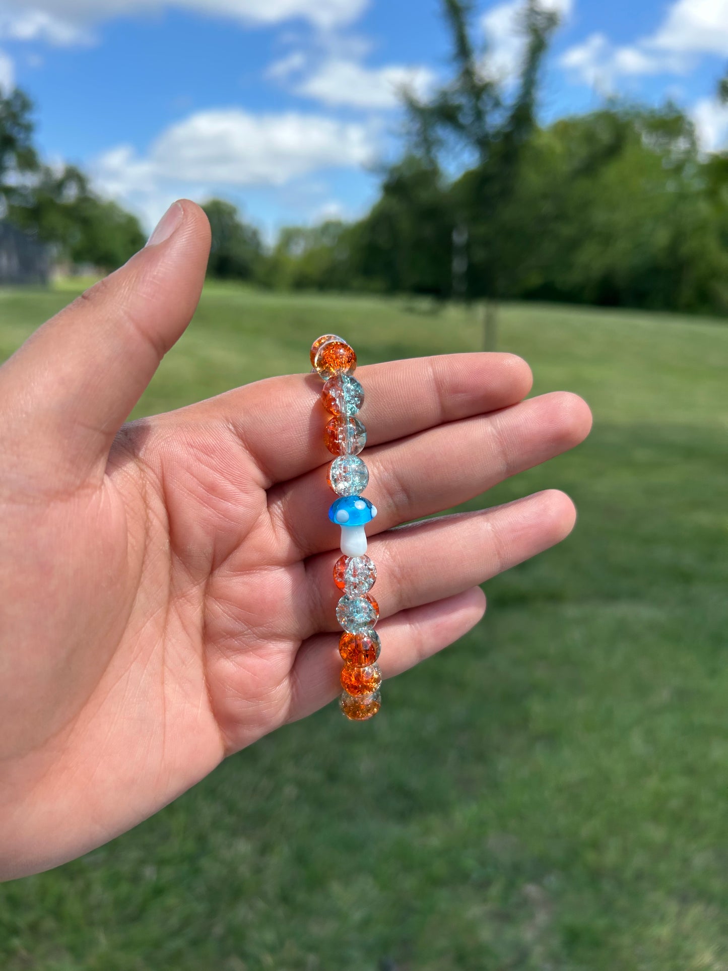 Shroomie Style Garden Skips Glass Bracelet