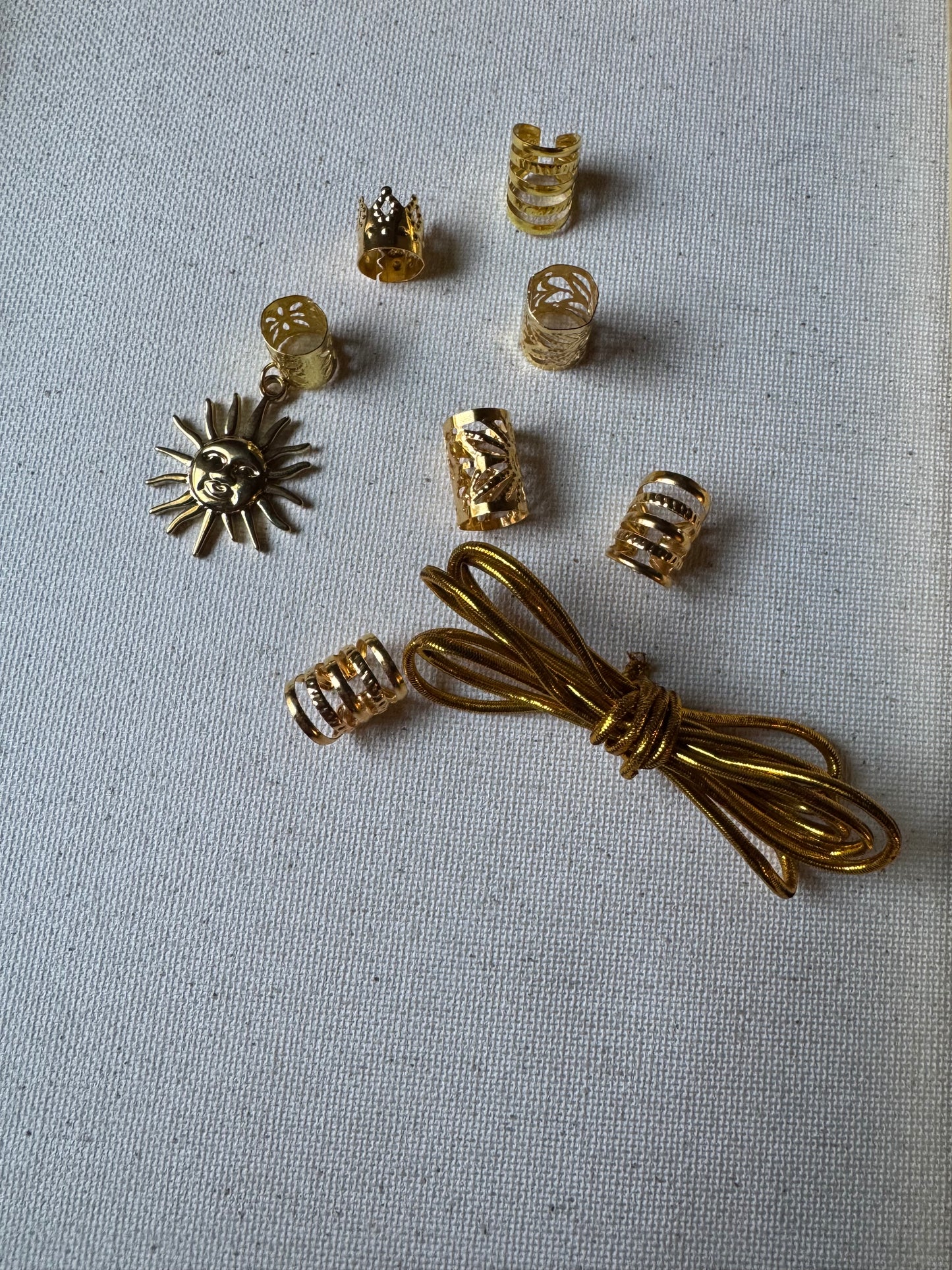 Golden Sun Hair Charms & Wrap