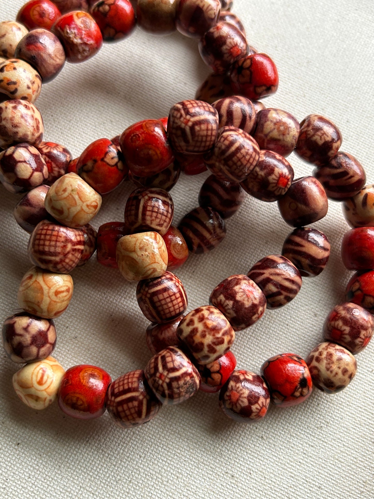 Assorted Wooden Painted Bracelets