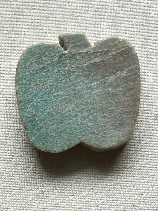 Amazonite Apple Carving