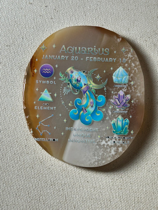 Aquarius Agate Coaster
