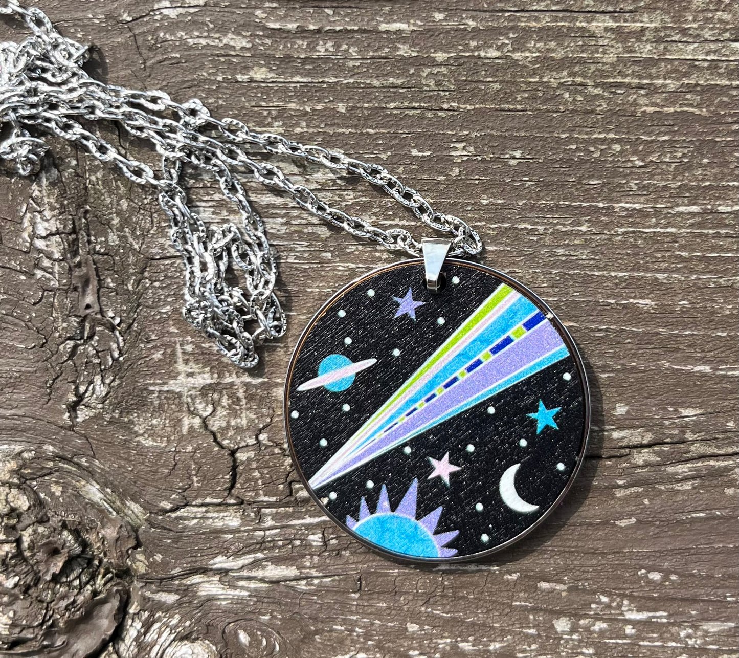 “In This Dimension” Chained Necklace
