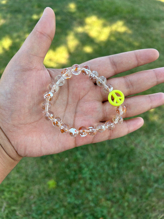 Sunny Peace Charmed Glass Bracelet