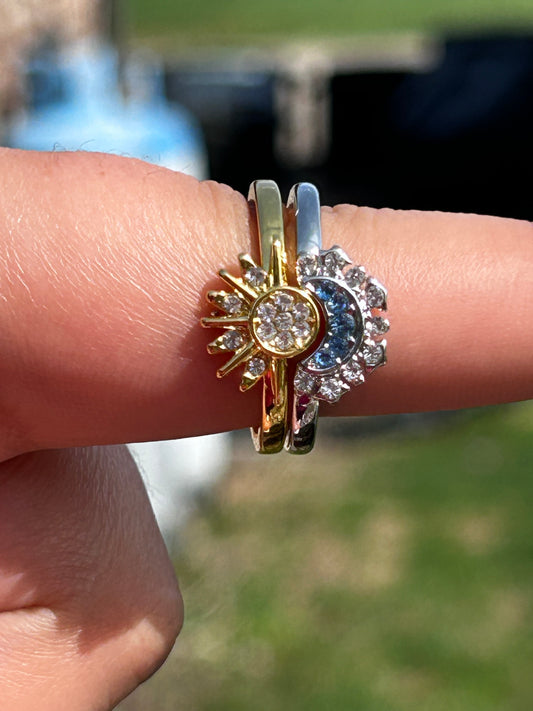 Sun & Moon Ring Set