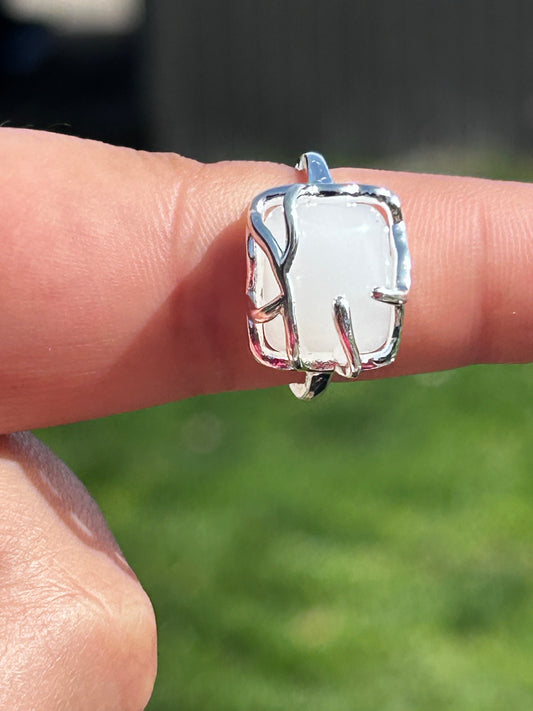 Foggy Forest Silver Ring