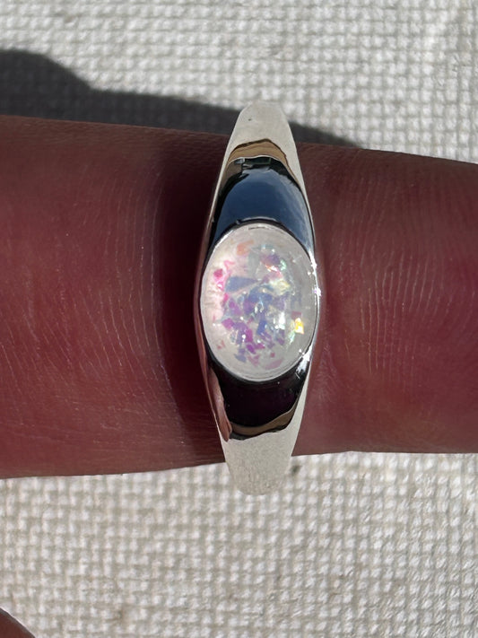 Iridescent DayDream Silver Ring