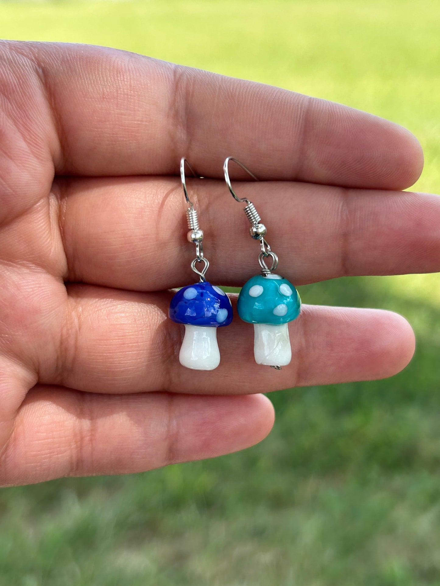 Multi-Blue Shroomie Earrings