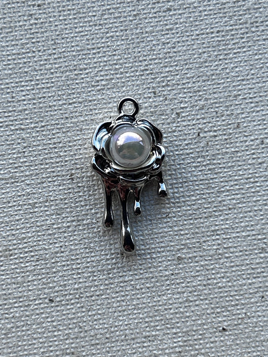 Drippy Pearl Rose Styled Charm