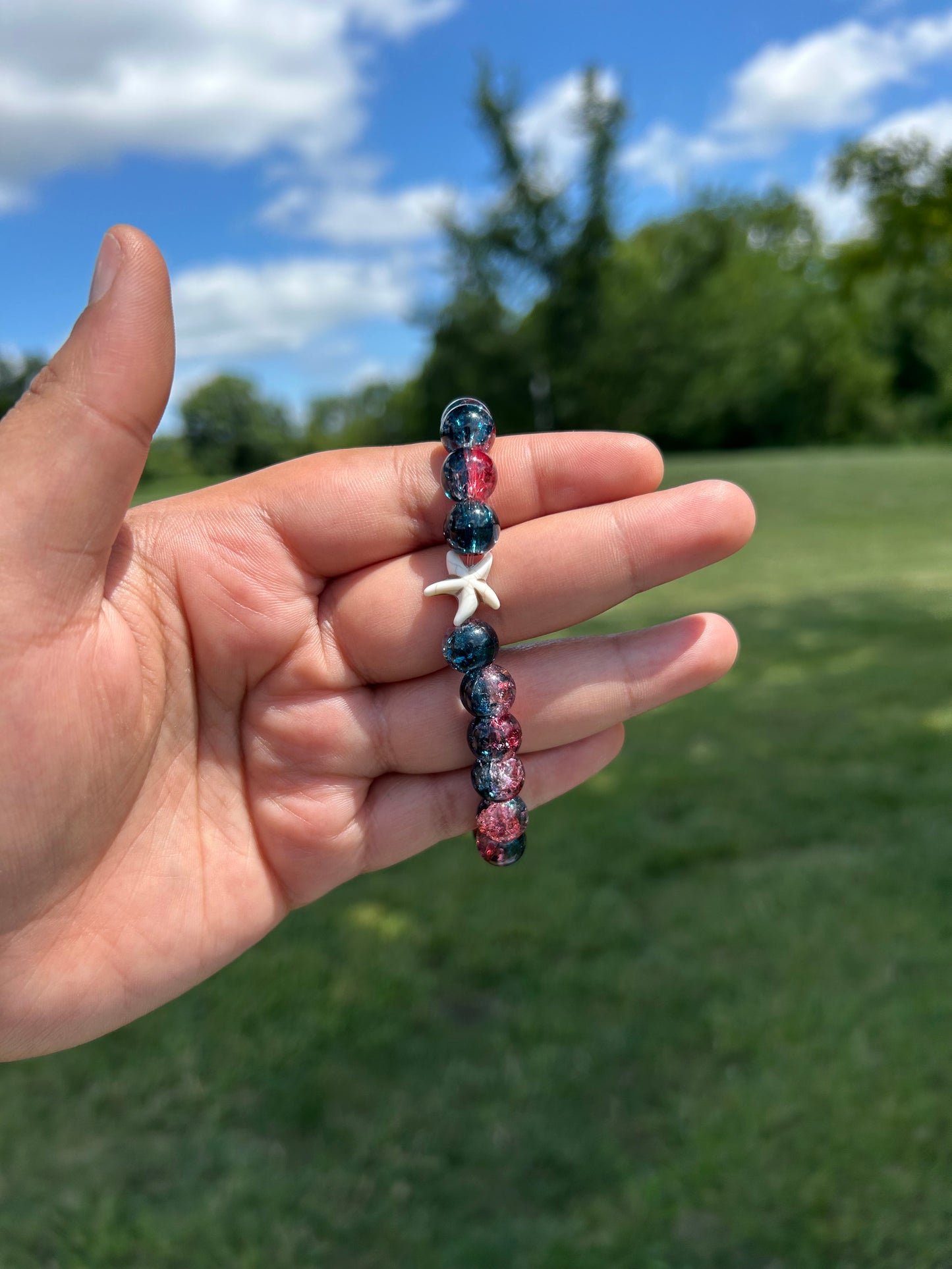 Star Shell Style Late Nights Glass Bracelet