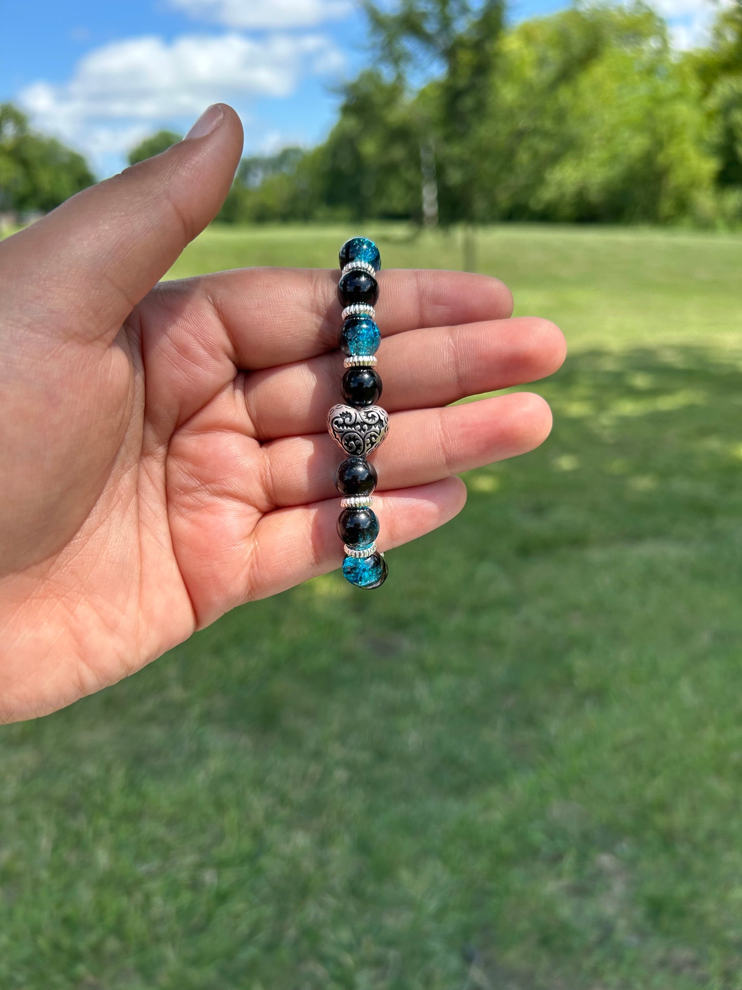 Arcane Heart Style Night Thief Glass Bracelet