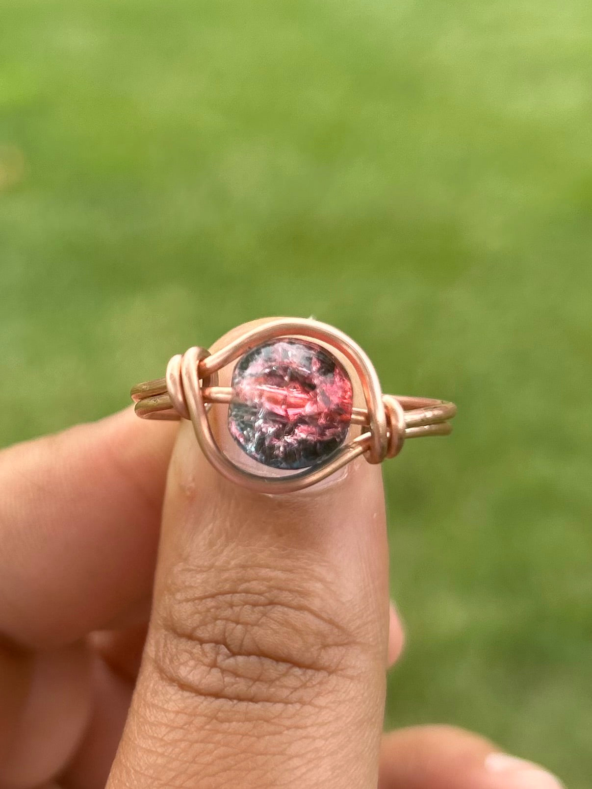 Orbit Wire Wrapped Copper Ring Style Nebula