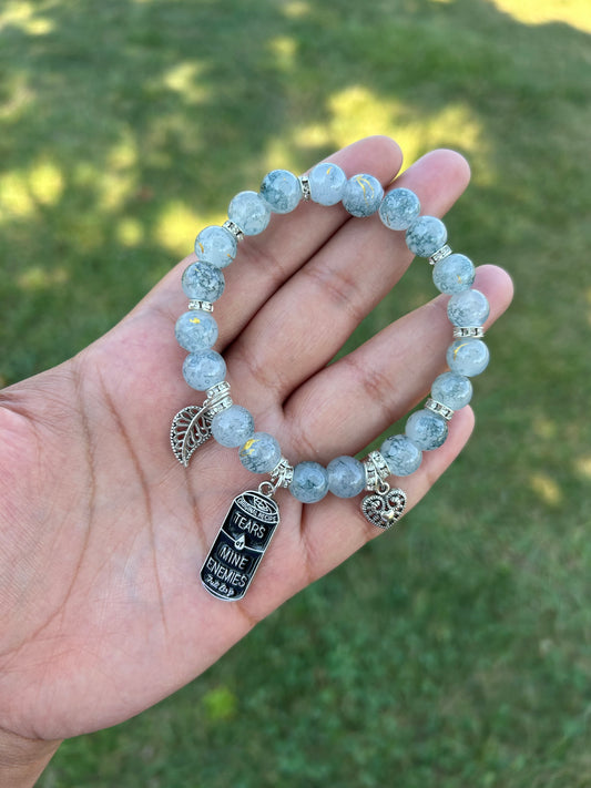 Tears Of Mine Enemies Charmed Glass Bracelet