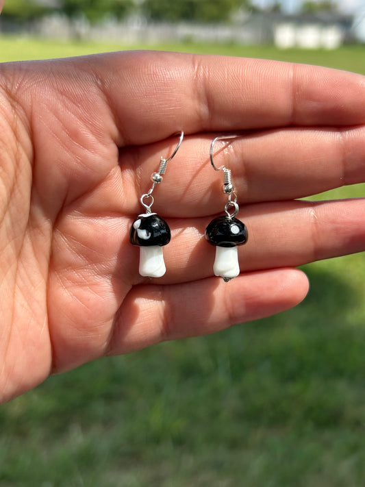 Black Shroomie Earrings