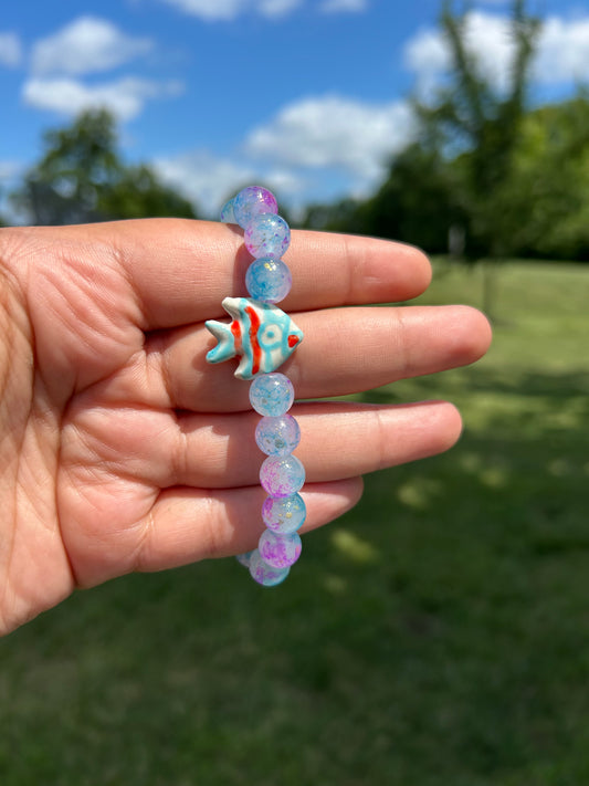 Fishy Style Sweet Reef Glass Bracelet