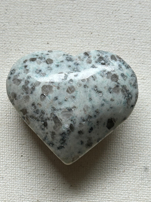 Kiwi Sesame Jasper Heart Crystal