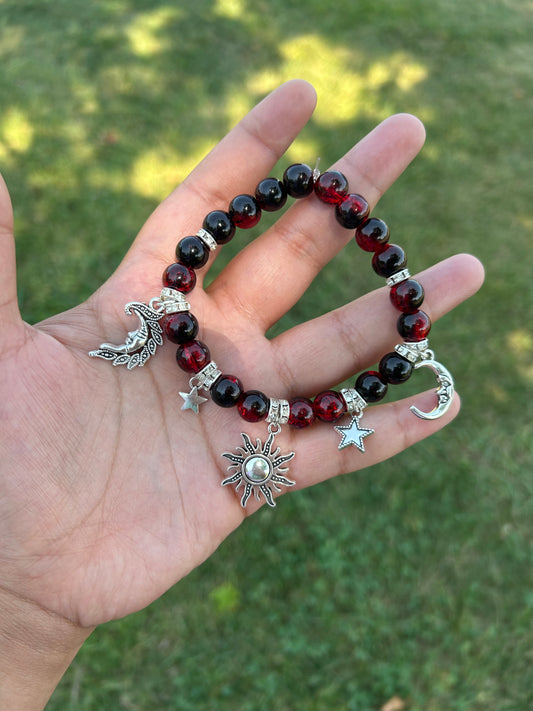 Lucky Sky Charmed Glass Bracelet